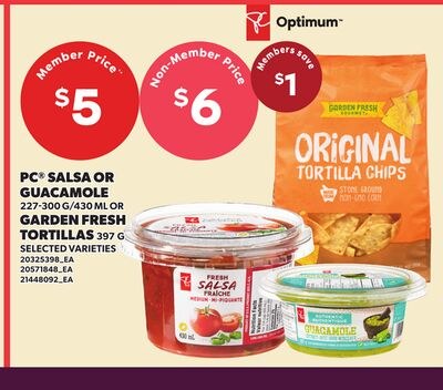 PC® SALSA OR GUACAMOLE, 227-300 G/430 ML OR GAR…