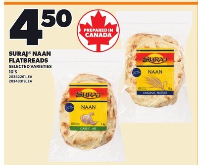 SURAJ® NAAN FLATBREADS, 10'S