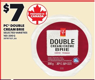 PC® DOUBLE CREAM BRIE, 165-200 G