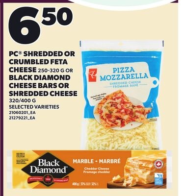 PC® SHREDDED OR CRUMBLED FETA, 250-320 G BLACK …