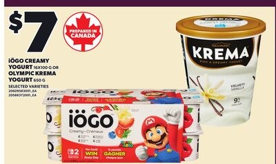 iÖGO CREAMY YOGURT, 16X100 G OR OLYMPIC KREMA Y…