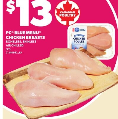 PC® BLUE MENU® CHICKEN BREASTS, 3'S