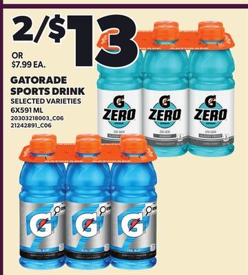 GATORADE SPORTS DRINK, 6X591 ML