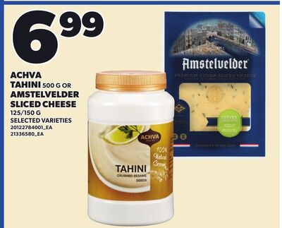 ACHVA TAHINI, 500 G OR AMSTELVELDER SLICED CHEE…