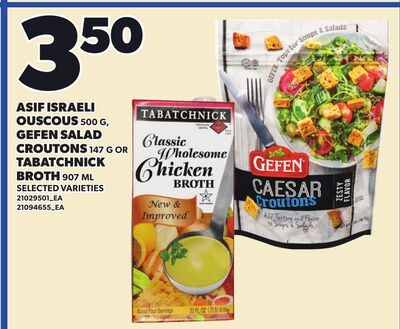 ASIF ISRAELI OUSCOUS, 500 G, GEFEN SALAD CROUTO…