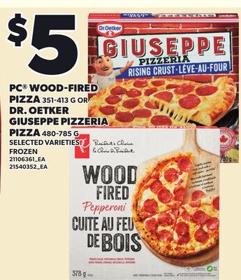 PC® WOOD-FIRED PIZZA, 351-413 G OR DR. OETKER G…