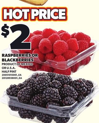 RASPBERRIES OR BLACKBERRIES