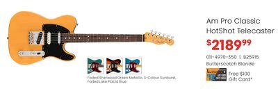 Fender Am Pro Classic HotShot Telecaster Butter…