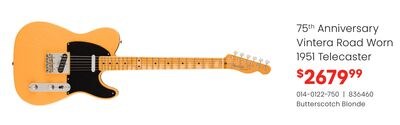 Fender 75th Anniversary Vintera Road Worn 1951 …