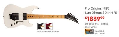 Jackson Pro Origins 1985 San Dimas SD1 HH FR