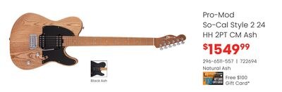 Charvel Pro-Mod So-Cal Style 2.44 HH 2PT CM Ash