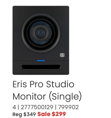 PreSonus Eris Pro Studio Monitor (Single)
