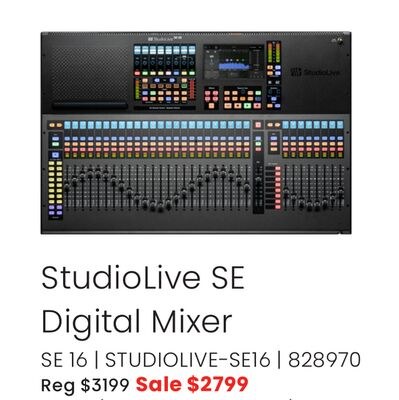 StudioLive SE Digital Mixer