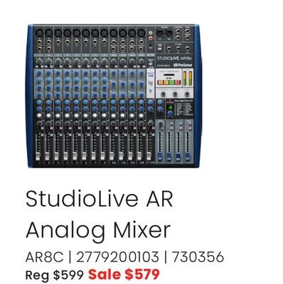 Presonus StudioLive AR Analog Mixer