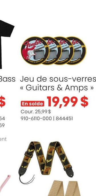 Jeu de sous-verres « Guitars & Amps »