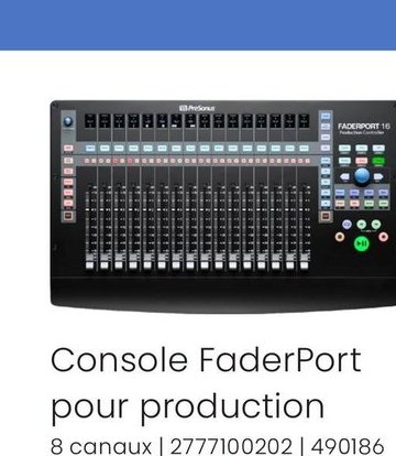 Console FaderPort pour production