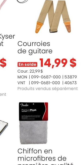 Courroies de guitare