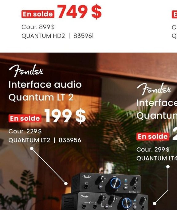 Fender Interface audio Quantum HD 2