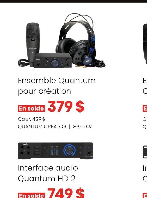 Fender Ensemble Quantum pour création