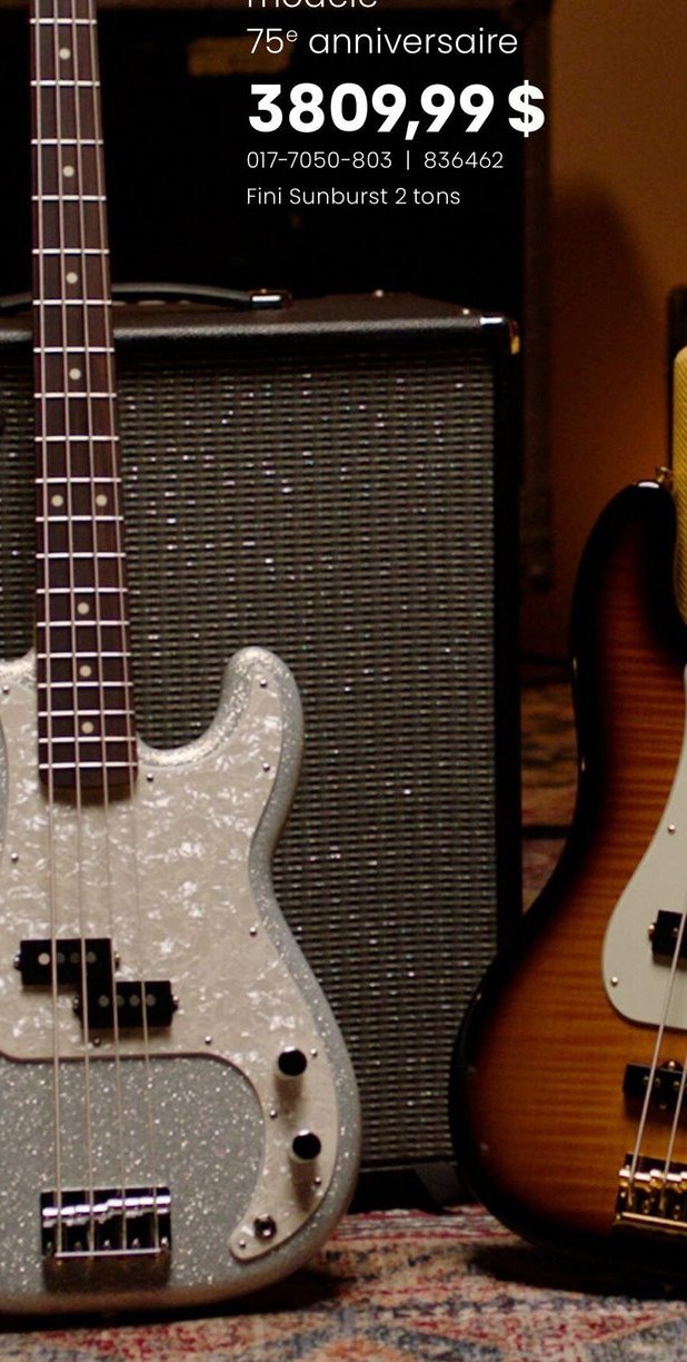 Fender Basse PJ American Professional modèle 75…