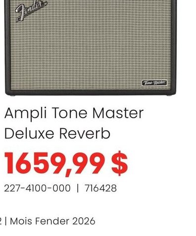 Fender Ampli Tone Master Deluxe Reverb