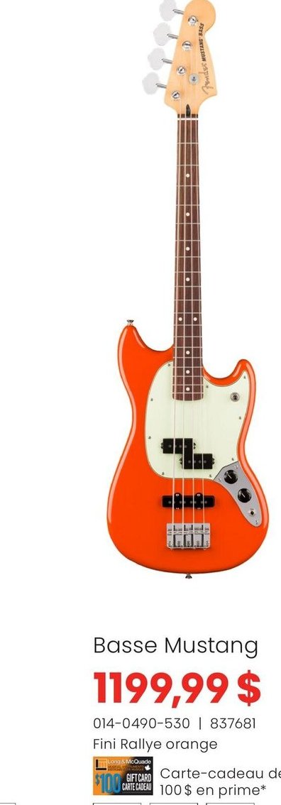 Fender Série Player II Basse Mustang