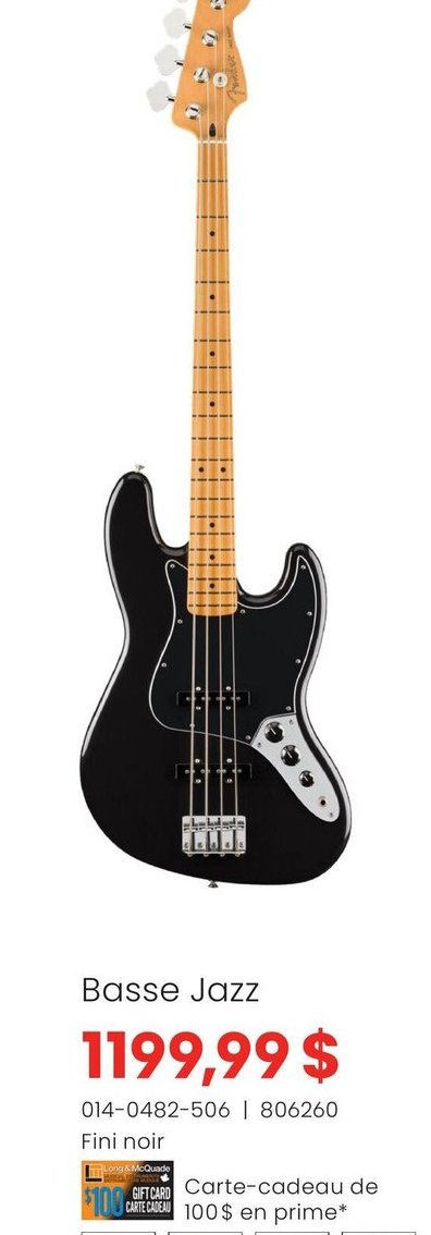 Fender Série Player II Basse Jazz