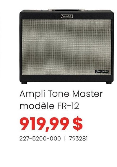 Fender Ampli Tone Master modèle FR-12