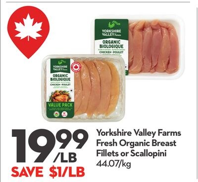 Fresh Organic Breast Fillets or Scallopini