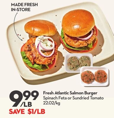 Fresh Atlantic Salmon Burger