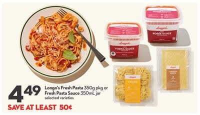 Fresh Pasta, 350g pkg or Fresh Pasta Sauce, 350…