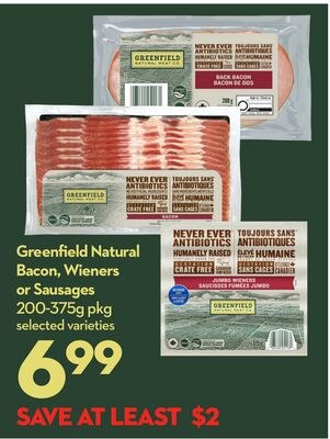 Natural Bacon, Wieners or Sausages