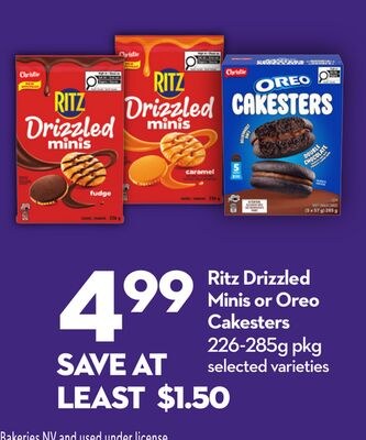 Ritz Drizzled Minis or Oreo Cakesters
