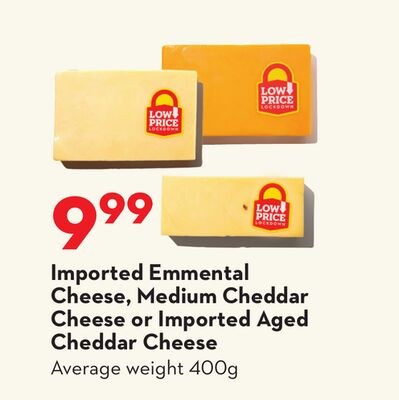 Imported Emmental Cheese, Medium Cheddar Cheese…