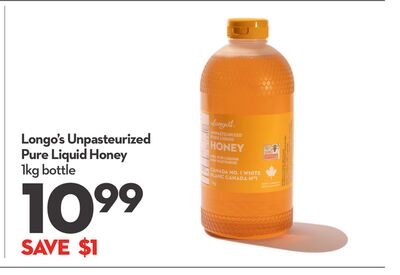 Unpasteurized Pure Liquid Honey