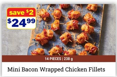 Mini Bacon Wrapped Chicken Fillets