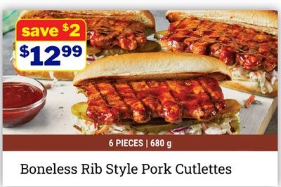Boneless Rib Style Pork Cutlettes