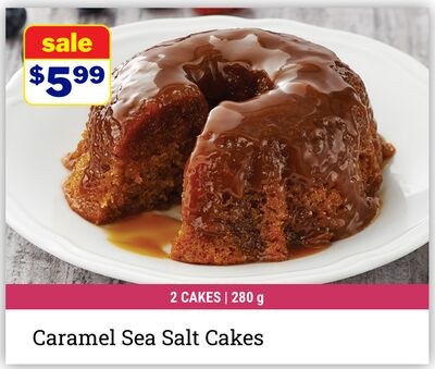 Caramel Sea Salt Cakes