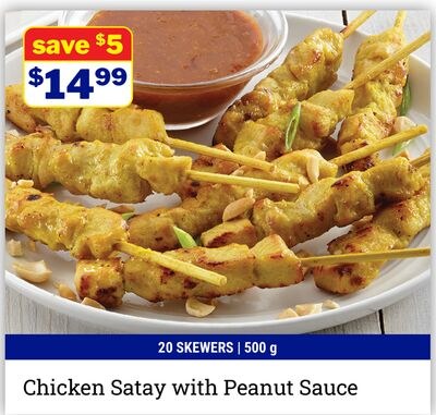 Chicken Satay with Peanut Sauce