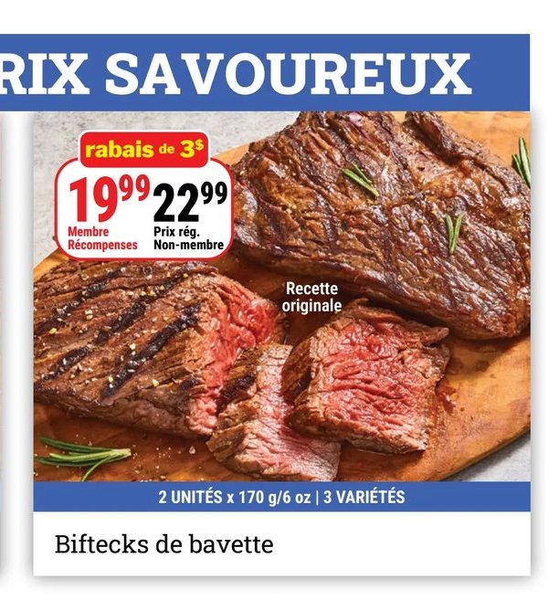 Biftecks de bavette
