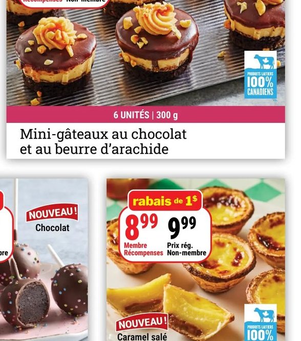 Mini-gâteaux au chocolat et au beurre d'arachide