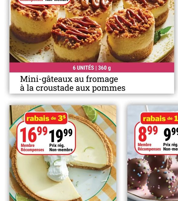 Mini-gâteaux au fromage à la croustade aux pomm…