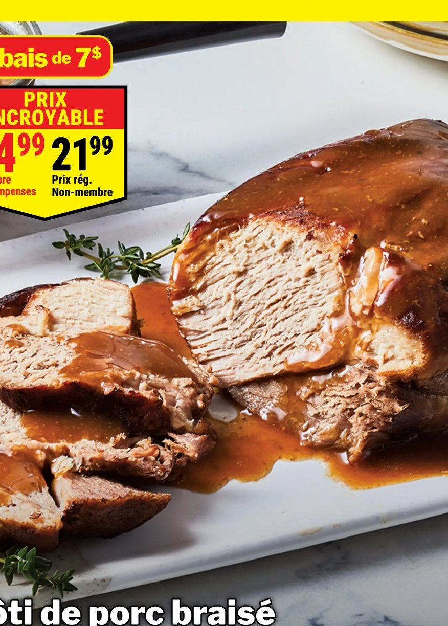 Rôti de porc braisé