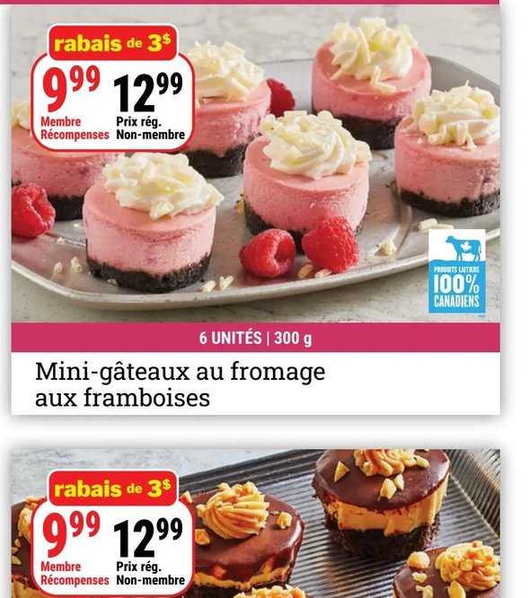 Mini-gâteaux au fromage aux framboises