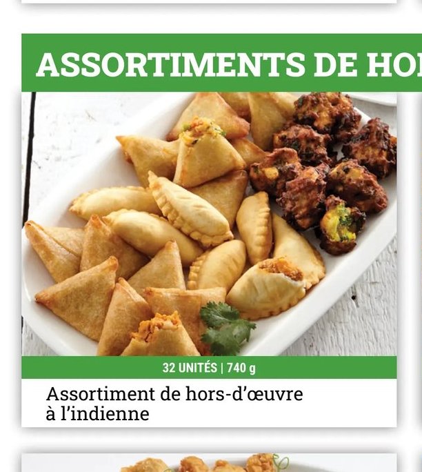 Assortiment de hors-d'œuvre à l'indienne