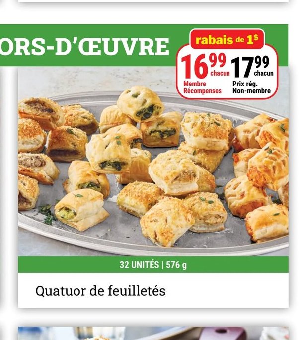 Quatuor de feuilletés