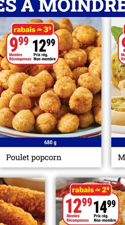 Poulet popcorn