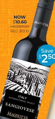 Sangiovese Select International Series Italy