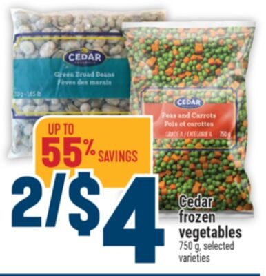 Cedar frozen vegetables