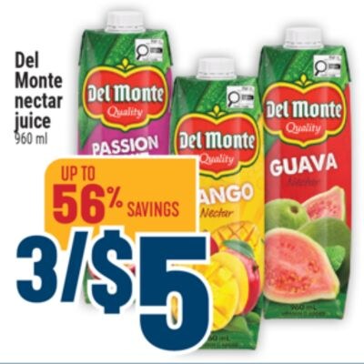 Del Monte nectar juice